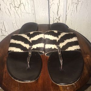 Gucci pony hair sandals